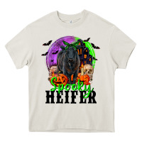 Cream spooky heifer black angus Heavy Core Tee - RanaPortraitStore