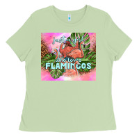 Matcha just a girl who loves flamingo Ladies Tee - TumblerDesignByShophia
