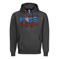 Charcoal Heather little miss firecracker 4th of july Zipper Hoodie - BarkalooDesign
