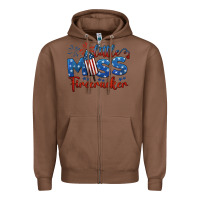 Chestnut little miss firecracker 4th of july Zipper Hoodie - BarkalooDesign