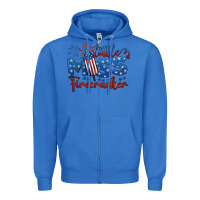 True Royal little miss firecracker 4th of july Zipper Hoodie - BarkalooDesign