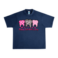Navy happy valentines day dentist Urban Heavy Tee - OliviaCreatesArt
