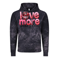 Cloud Black Love more worry less Vintage Hoodie - FaDigitalArtStudio