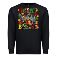 Black chicken merry and bright Premium Sweatshirt - AdoDesignShop