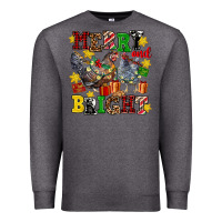 Charcoal Heather chicken merry and bright Premium Sweatshirt - AdoDesignShop