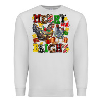 Dove Grey chicken merry and bright Premium Sweatshirt - AdoDesignShop