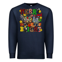 Navy chicken merry and bright Premium Sweatshirt - AdoDesignShop