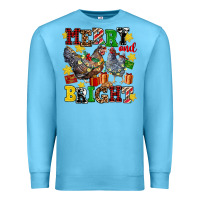 Ocean Blue chicken merry and bright Premium Sweatshirt - AdoDesignShop
