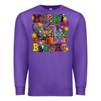 Purple chicken merry and bright Premium Sweatshirt - AdoDesignShop