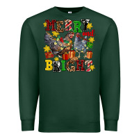 Sports Green chicken merry and bright Premium Sweatshirt - AdoDesignShop