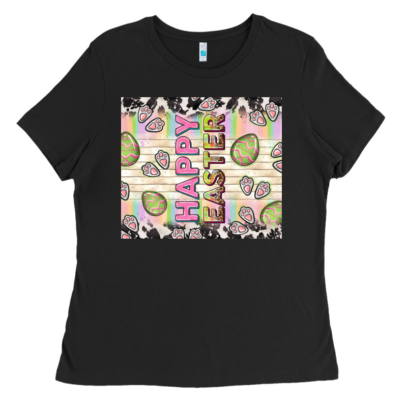 Happy Easter With Cowhide Ladies Tee by TumblerDesignByShophia | Teevron