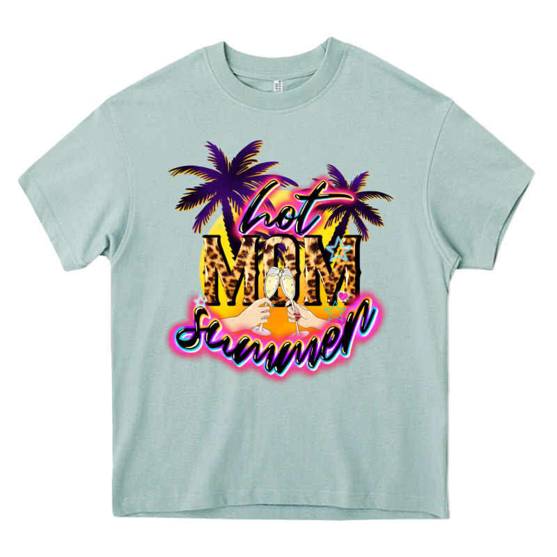 Hot Mom Summer Heavy Core Tee by NancyCooperArtShop | Teevron