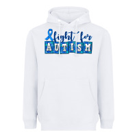 White fight for autism Heavyweight Hoodie - AdoDesignShop
