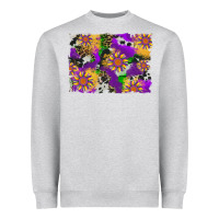 Heather Grey mardi gras sunflower cowhide leopard and glitter background Heavyweight Sweatshirt - Artiststas