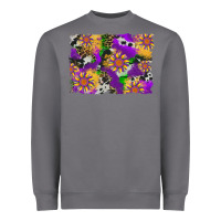Storm mardi gras sunflower cowhide leopard and glitter background Heavyweight Sweatshirt - Artiststas