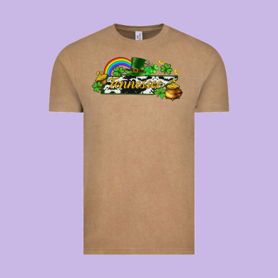 Tennessee Map St. Patrick's Vintage Tee Designed By Cowgirlartshop