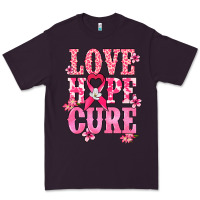Plum Love Hope Cure Cancer Awareness Premium Tee - HowdyJamesFarm