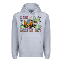Heather Grey I Dig Easter Day Premium Hoodie - CowhideDigitalArt