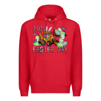 Red I Dig Easter Day Premium Hoodie - CowhideDigitalArt