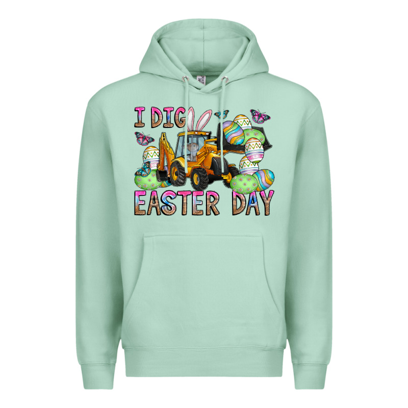 I Dig Easter Day Premium Hoodie by CowhideDigitalArt | Teevron