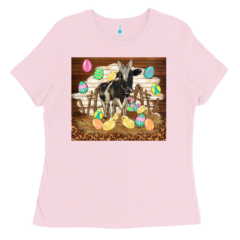 Cow And Chick Easter Ladies Tee by TumblerDesignByShophia | Teevron