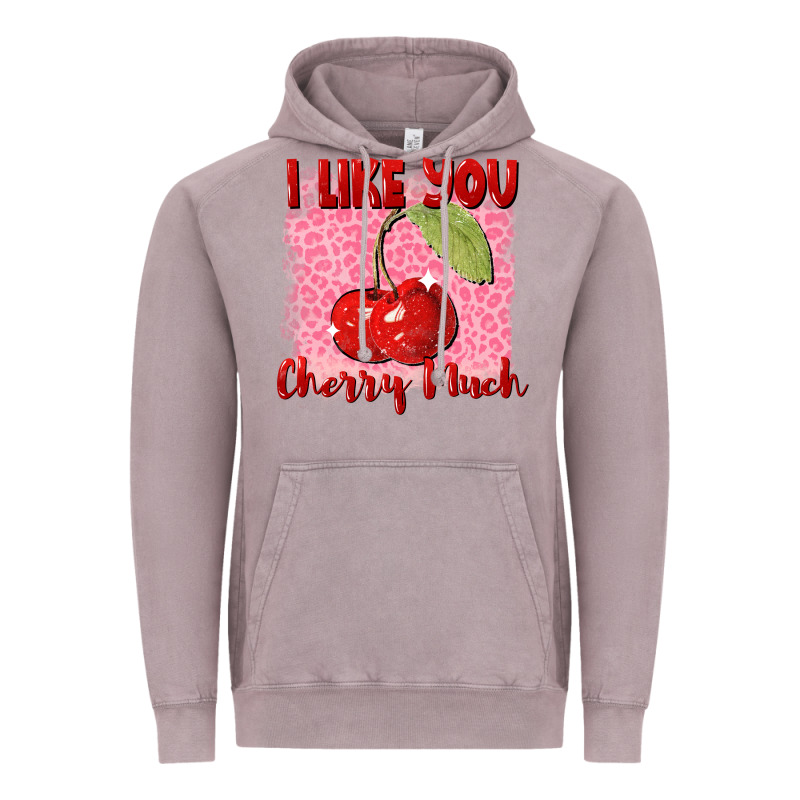 I Like You Cherry Much Valentine's Day Vintage Hoodie by FaDigitalArtStudio | Teevron