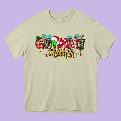 Grammy Claus Heavy Core Tee Designed By Texasbilliewilder