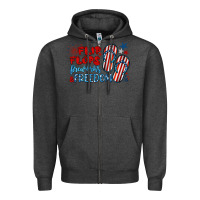 Charcoal Heather flip flops fireworks & freedom Zipper Hoodie - BarkalooDesign