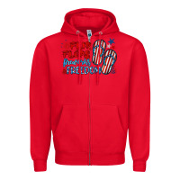 Red flip flops fireworks & freedom Zipper Hoodie - BarkalooDesign