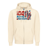 Sandshell flip flops fireworks & freedom Zipper Hoodie - BarkalooDesign