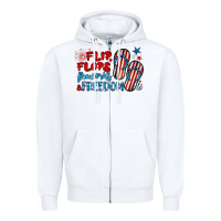 White flip flops fireworks & freedom Zipper Hoodie - BarkalooDesign