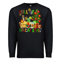 Black full of holiday spirit Premium Sweatshirt - AdoDesignShop