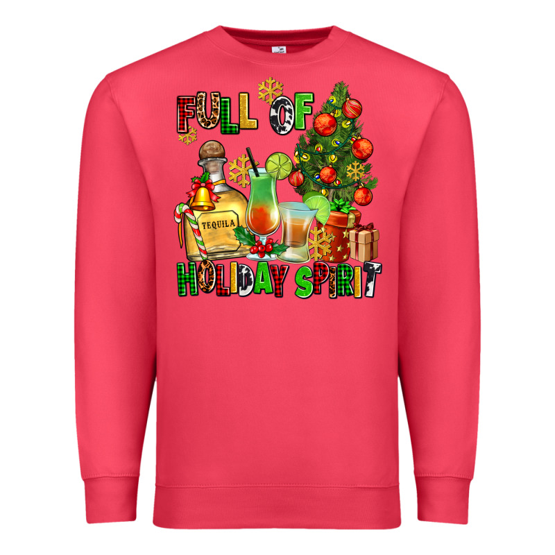 Full Of Holiday Spirit Premium Sweatshirt by AdoDesignShop | Teevron