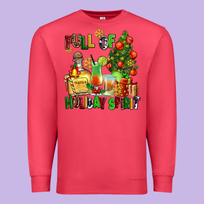 Full Of Holiday Spirit Premium Sweatshirt Designed By Adodesignshop