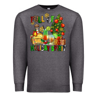 Charcoal Heather full of holiday spirit Premium Sweatshirt - AdoDesignShop