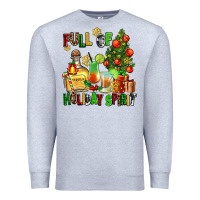 Heather Grey full of holiday spirit Premium Sweatshirt - AdoDesignShop