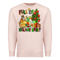Pale Pink full of holiday spirit Premium Sweatshirt - AdoDesignShop