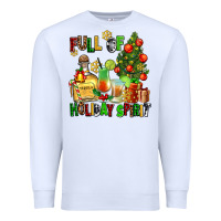 White full of holiday spirit Premium Sweatshirt - AdoDesignShop