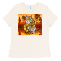 Tigers With Scratches Ladies Tee | Teevron