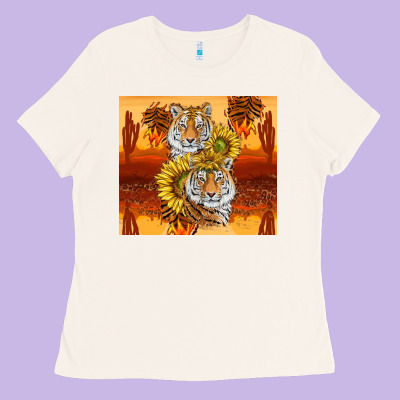 Tigers With Scratches Ladies Tee Designed By Tumblerdesignbyshophia