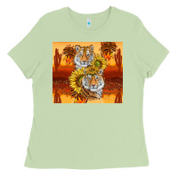 Matcha tigers with scratches Ladies Tee - TumblerDesignByShophia