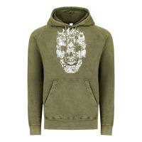 Vintage Olive Matching Family French Bulldog Dog Skull Costume Halloween Vintage Hoodie - maiPhamDesign