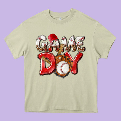 Game Day Baseball Heavy Core Tee Designed By Nancycooperartshop