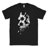 Black Lightning bolt Soccer Classic Tee - HowdyJamesFarm