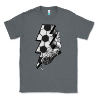 Charcoal Heather Lightning bolt Soccer Classic Tee - HowdyJamesFarm