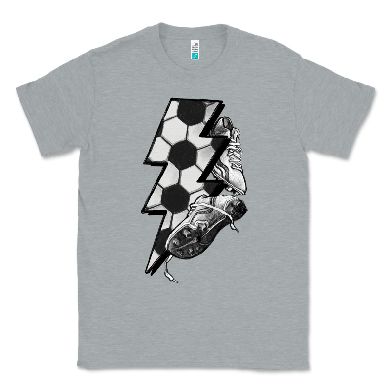 Lightning Bolt Soccer Classic Tee by HowdyJamesFarm | Teevron