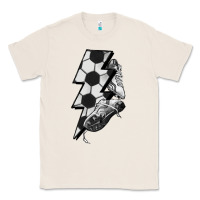 Natural Lightning bolt Soccer Classic Tee - HowdyJamesFarm