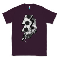 Plum Lightning bolt Soccer Classic Tee - HowdyJamesFarm