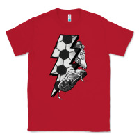 Red Lightning bolt Soccer Classic Tee - HowdyJamesFarm