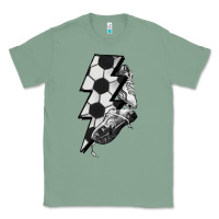 Sage Lightning bolt Soccer Classic Tee - HowdyJamesFarm